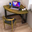 Bureaux en bois massif noyer en demi-cercle-2096530079