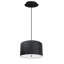 Abat-jour tambour en lin blanc avec diffuseur l 16 po avec cordon noir-140943304-140943311-140943345