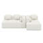 Canapé à combinaison libre avec méridienne en L, canapé modulaire rembourré modulaire de 101,2 po avec assise profonde et deux poches latérales-1203660841