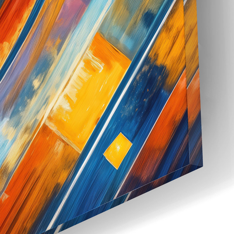  «Bear Portrait Abstract» par Rey Klimt, art mural en verre acrylique, 12 po x 12 po