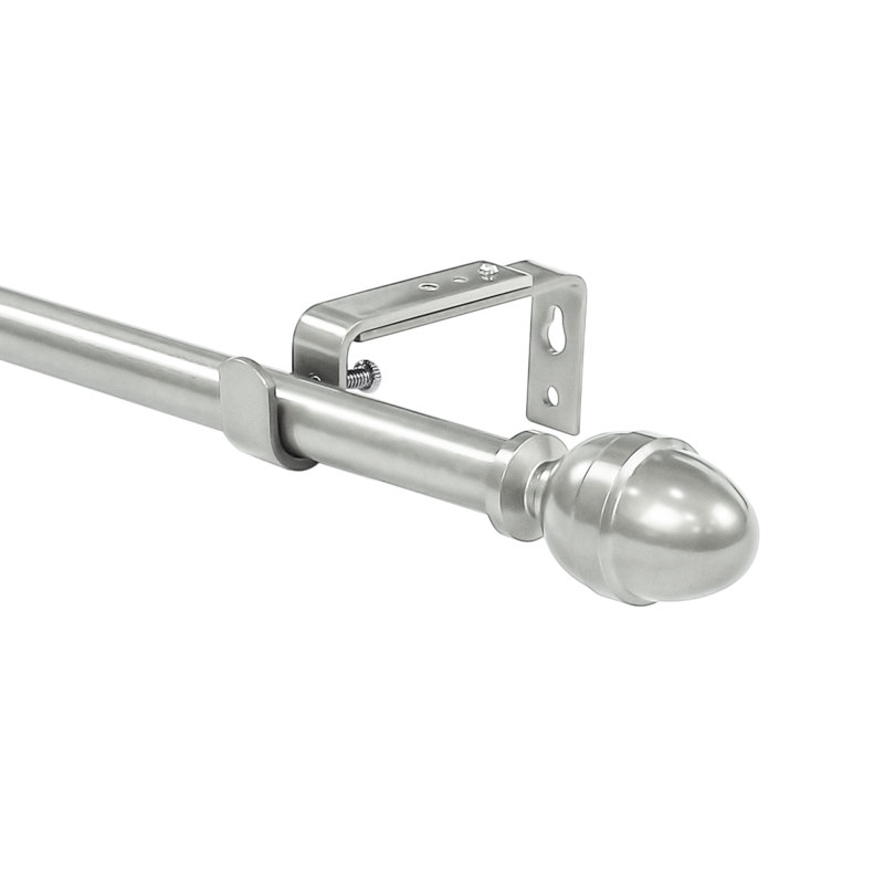 Tringle à rideaux simple réglable Tubbs, H 0,62 po x l 120 po x P 0,62 po, Étain