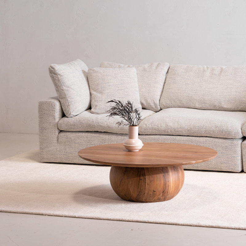 Rolf Solid Wood Coffee Table, 14" H x 35" L x 35" W, Natural