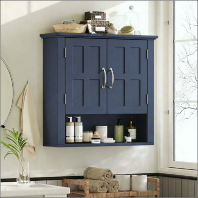 Armoire de rangement murale pour salle de bain avec tablettes réglables, armoire à pharmacie multi-usage pour cuisine