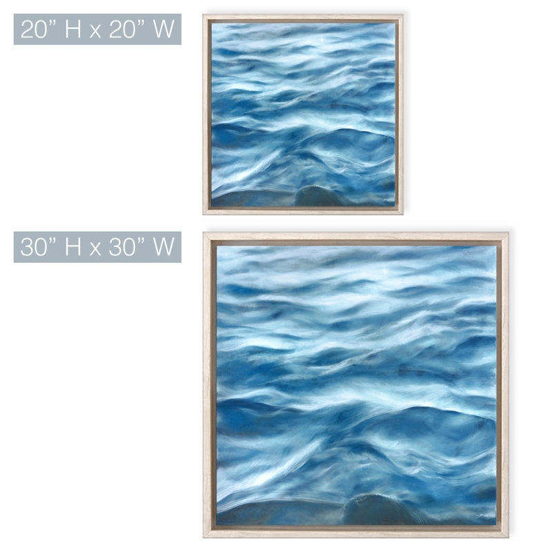 Coastal Retreat Underwater Clouds III by  - Floater Frame Print on Canvas, 30" H x 30" W x 2.5" D