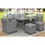 Ensemble de 6 chaises d'extérieur en osier de rotin pour patio, chaise, tabourets et table