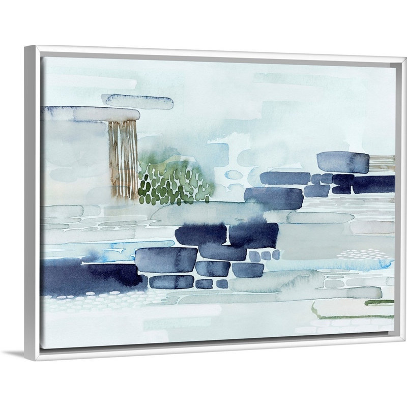 «Fenland I» par Grace Popp - reproduction d'art sur toile, H 14 po x l 18 po x P 1,75 po, Cadre flottant blanc