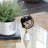 Ceramic Educational/Geographic Earth Gold Globe with Marble Base
