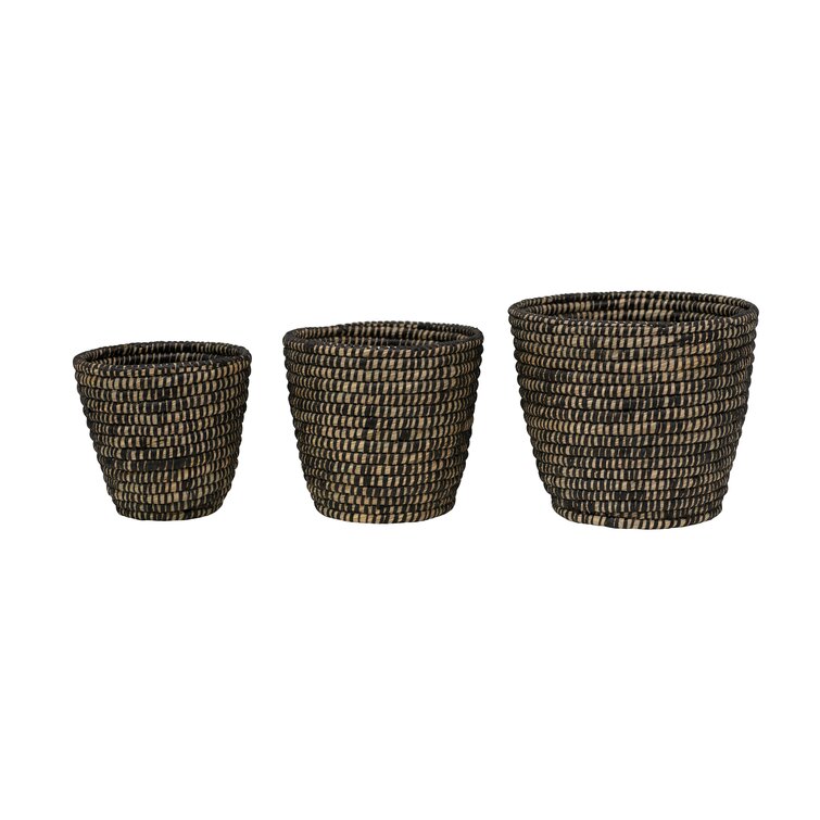 Natural 3 Piece Seagrass Basket Set