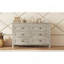 Commode en bois de style rétro avec 6 tiroirs, armoire de rangement pour chambre à coucher-728272582
