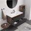Meuble-lavabo mural avec lavabo en céramique