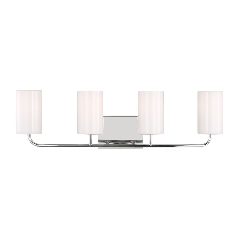 Éclairage pour meuble-lavabo 4 lumières Vincente, Chrome, Oui