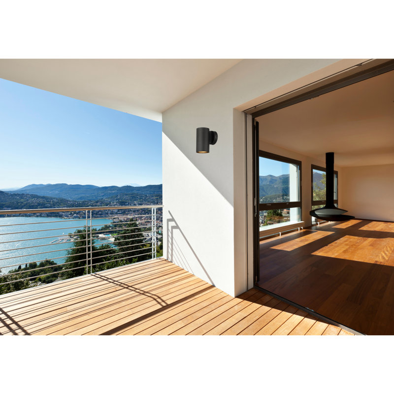 Audreyann Steel Wall Light, Black, 7.75" H x 4.75" W x 6.5" D, Black