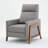 Vivian Push Back Recliner In Performance Fabric - Ashen-1130602480