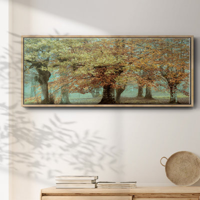 Teal Tree- Framed Canvas