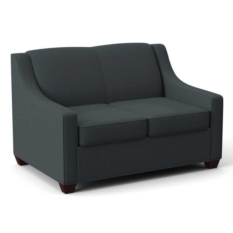 Phillips 52" Square Arm Loveseat with Reversible Cushions, Empire Mahogany, Dorset Cherry