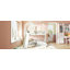 Cadre de lit superposé simple au dessus d'une maison double avec glissade, lit superposé en bois avec garde-corps en forme de X, fenêtre et espace de rangement, aucun sommier nécessaire, beige-132526485