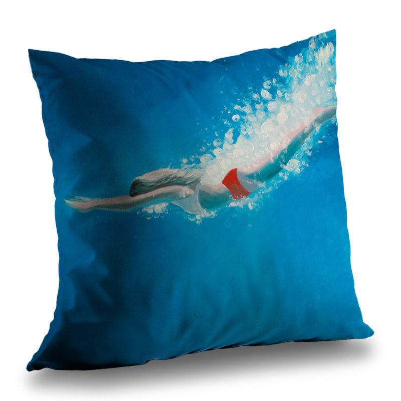 Diving Jump Bathroom Travel Poly Twill Throw | Home Decor