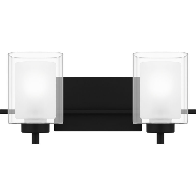 2 - Light Dimmable Vanity Light, Matte Black
