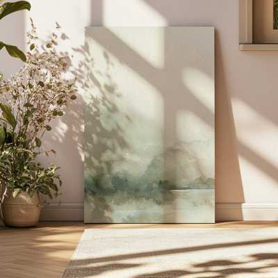 Muted Green Tranquility I Canvas Print