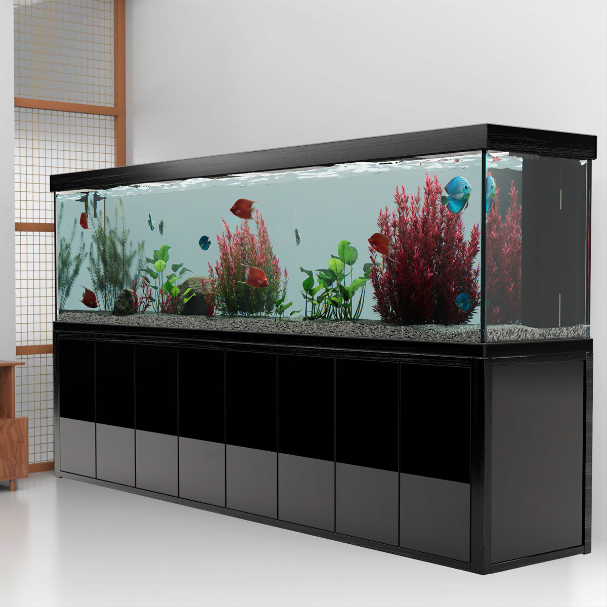 Aqua Dream 600 Gallon Tempered Glass Aquarium Black - Wayfair Canada