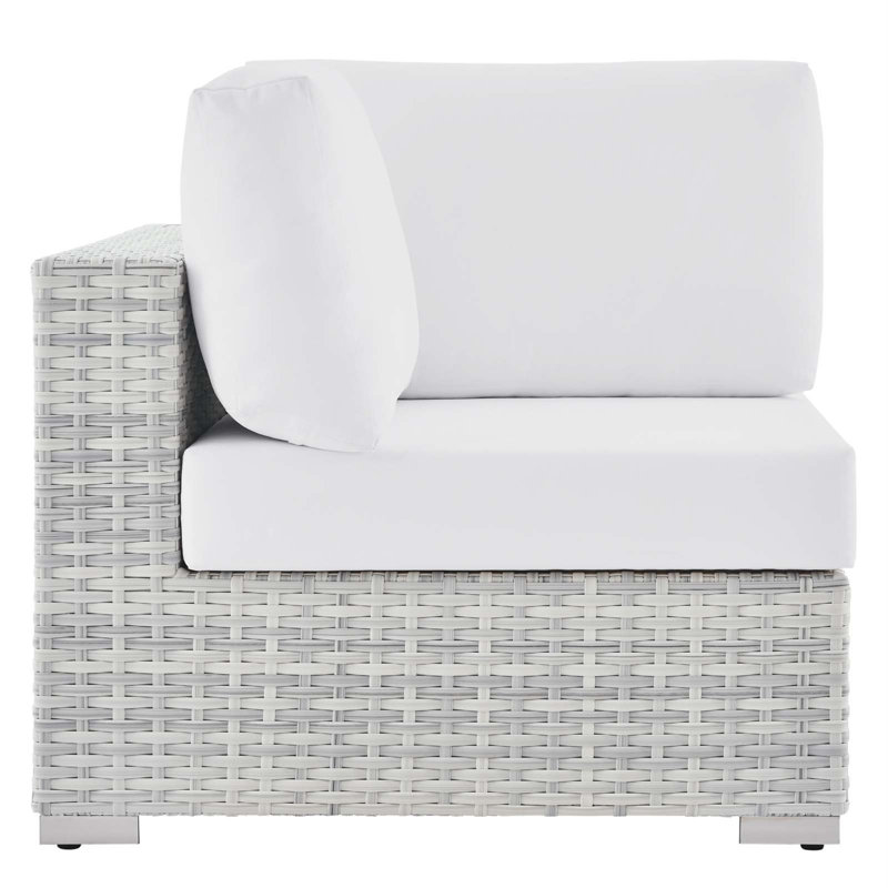 Chaise de coin d'extérieur Convene, Sunbrella® blanc