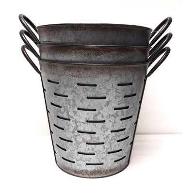 Gracie Oaks Galvanized Steel Bucket