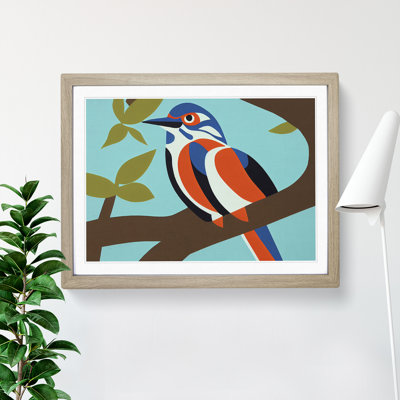 Kingfisher Bird Abstract Vol.2 - Framed Print