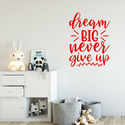 Adhésif décoratif «Dream Big Never Never Up»