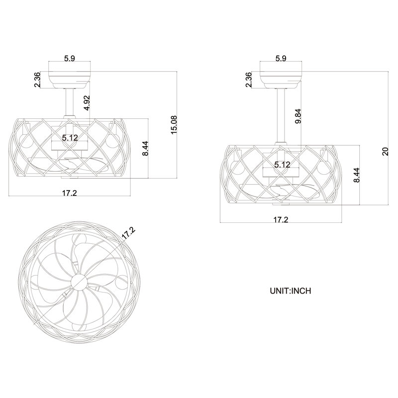 Olivos 17'' Ceiling Fan with Light Kit