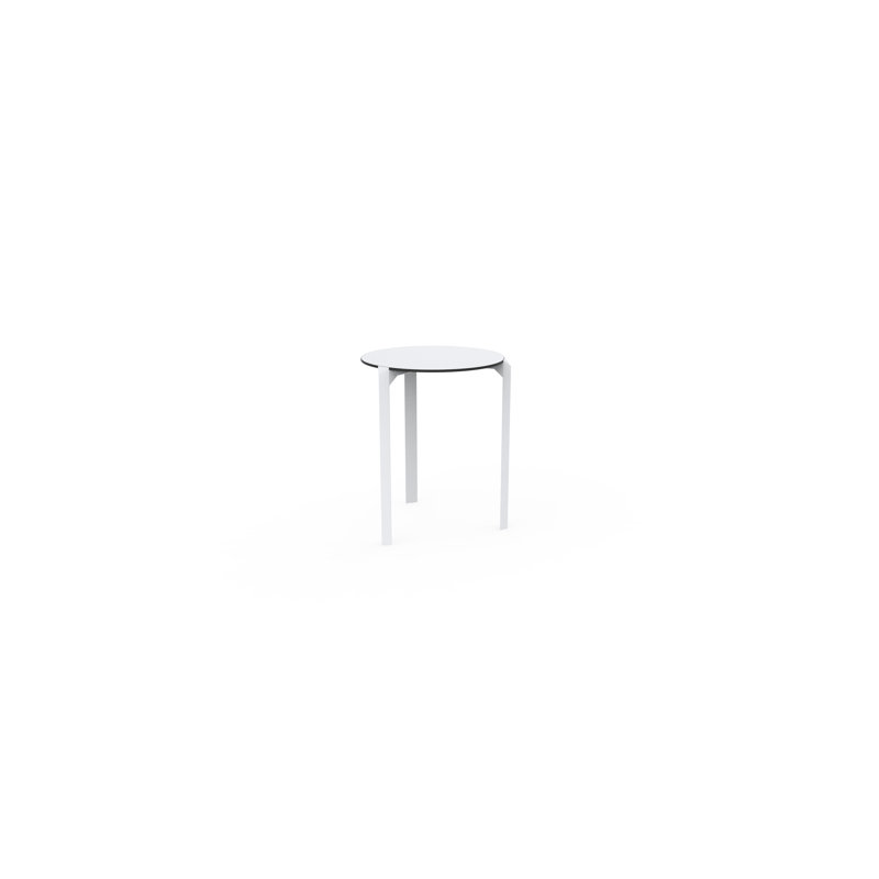 Quartz Dining Table, White, 23.25" W x 23.25" L
