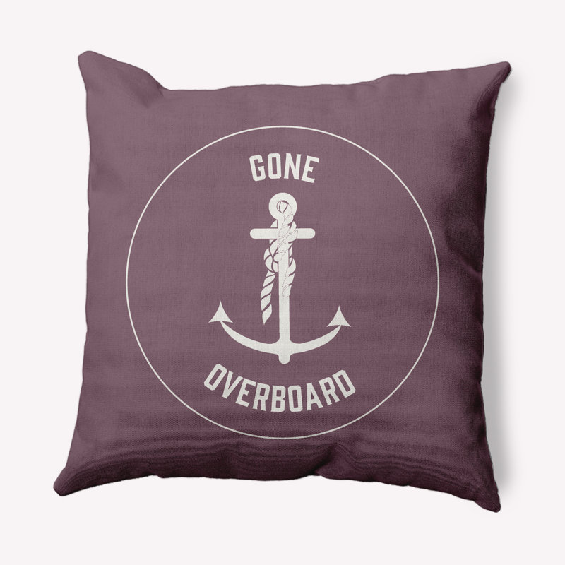 Coussin Nautical Nights Gone Over, Mauve ancien, 20 po x 20 po