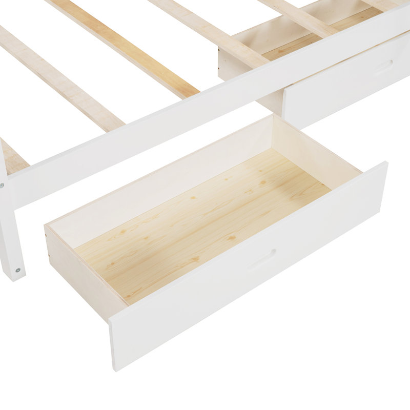 Lit superposé avec échelles et deux tiroirs de rangement