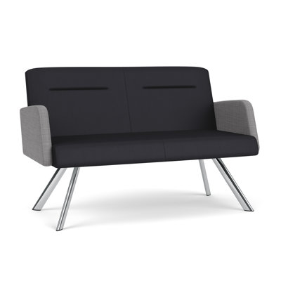Willow Lounge Reception Loveseat Steel Legs
