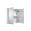 Cullen Double Door White Steel Bathroom Mirror Cabinet