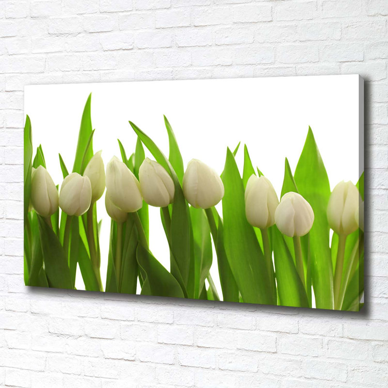 White Tulips - Wrapped Canvas Print