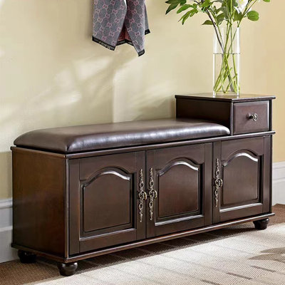 11 Pair Solid Wood Shoe Storage Bench