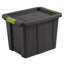 Bac de rangement empilable Sterilite Latching Tuff1 avec couvercle à loquet-104713205-104713204