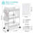 3-Tiers Stainless Steel Utility Cart with Wheels,17.7*11.8*29.5 inch Rolling Cart,Metal Cart, Salon Trolley Cart,Kitchen Storage Cart,Bathroom Cart,Metal Cart-78878954
