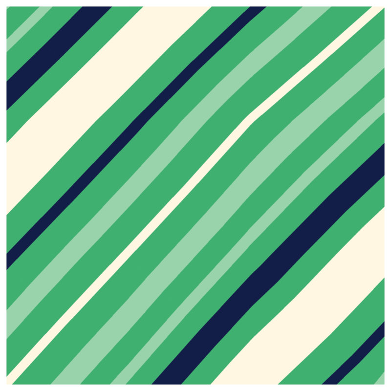 Édredon vert à rayures diagonales, Simple extra long
