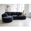 Ensemble de canapé modulaire courbé 2 pièces avec coussins, mobilier de salon ergonomique minimaliste, sièges modernes, sans assemblage, canapé et méridienne-125543257