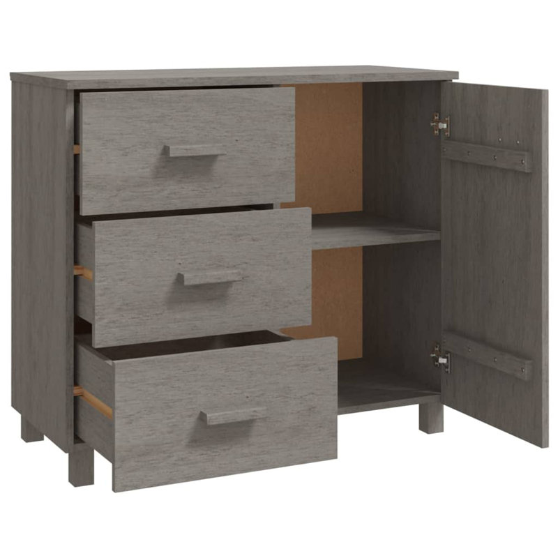 Buffet avec rangement pour cuisine Hamar, Gris clair