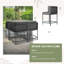 Outsunny 4 Seater Rattan Cube Garden Furniture Set Cushions, Charcoal Grey