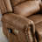 Maxwellton 38" Wide Top Faux Leather Power Standard Recliner Chair Brass Nail Decoration Massage Heating with USB Port-2132273621
