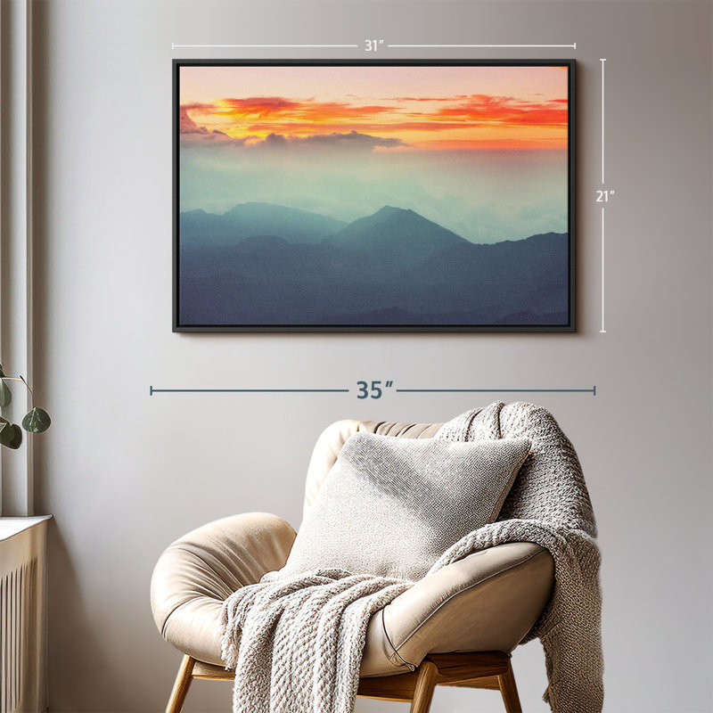 Nature "Art mural matin brumeux Haleakala", H 21 po x l 31 po