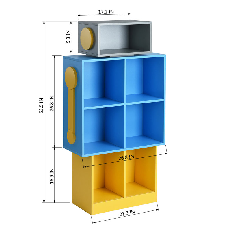 Hojwal 136cm H x 68cm W Standard Bookcase