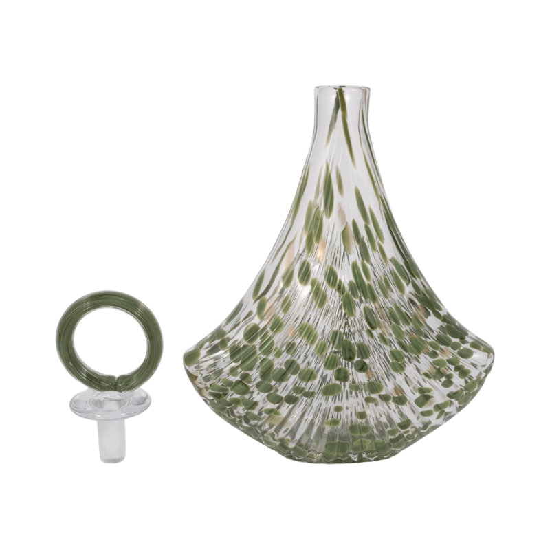 Dakota Fields Curran Art Glass Bottle, Green, 20" H x 13" W x 13" W