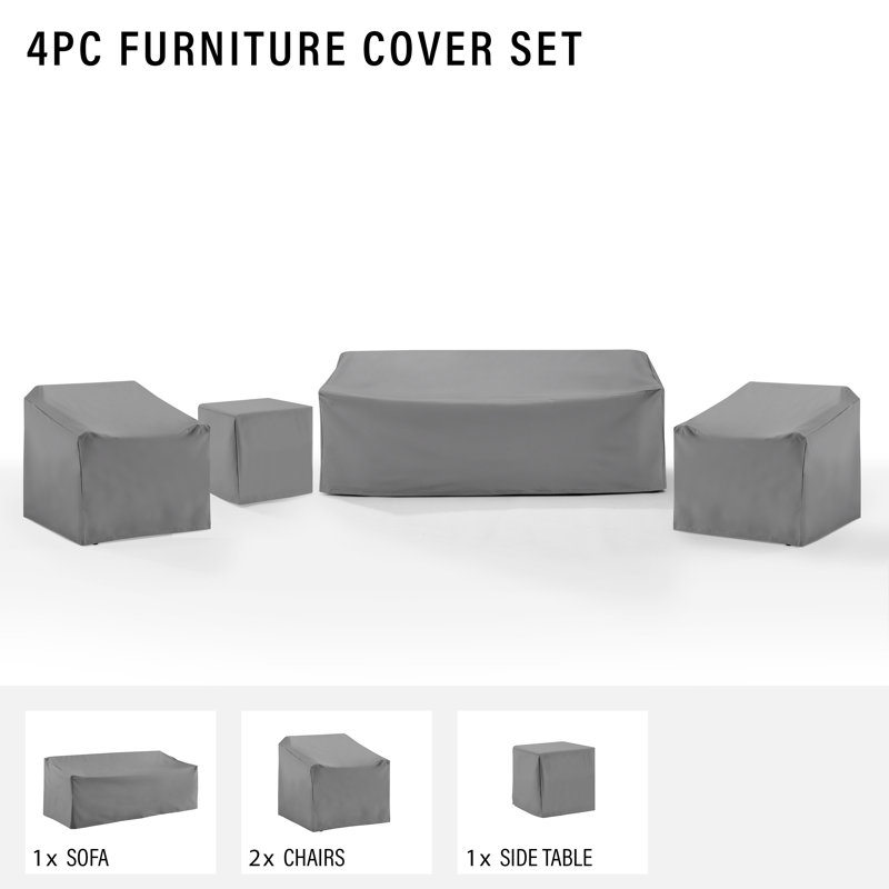 Gray Waterproof Polyester Outdoor Sectional Furniture Cover