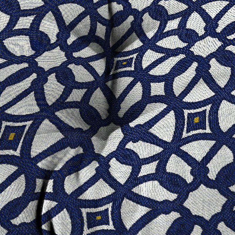 Sunbrella 44" x 18" Contoured Outdoor Wicker Bench Cushion, Luxe Indigo