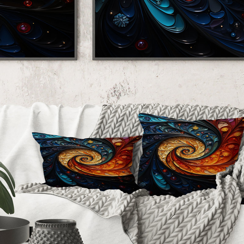 Coussin Rhythic Pulse II - Abstract Spirals