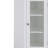 Allare Corner Floor Cabinet, 2 Adjustable Shelves, Glass Door, 32in Freestanding White Storage Cabinet for Bathroom and Living Room Storage